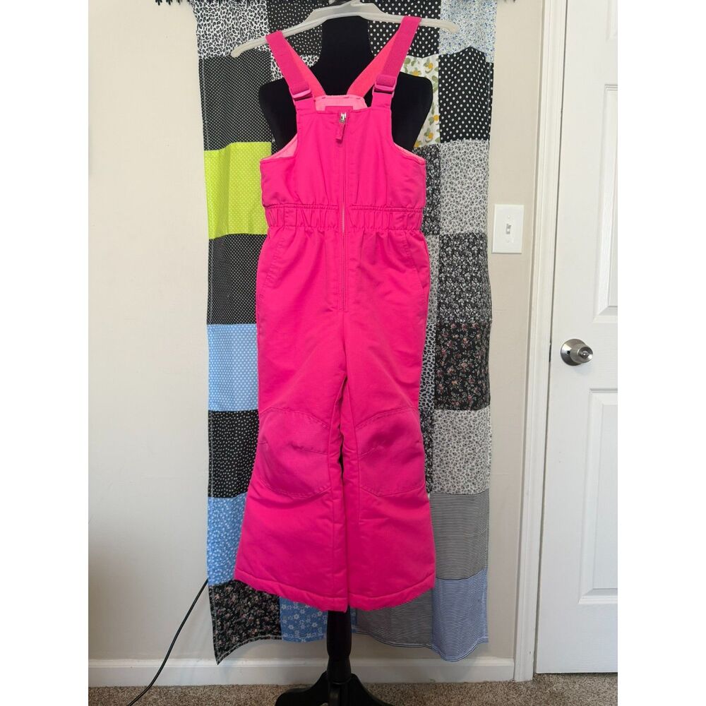 #134 - Faded Glory Girls Bright Pink Snowsuit XS 4/5